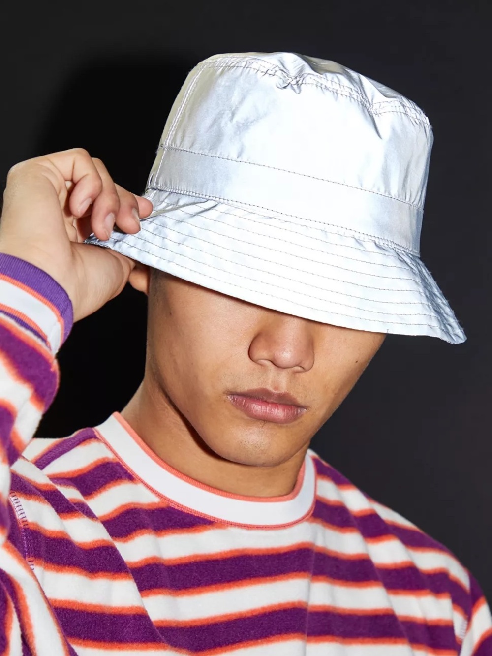 Urban Outfitters Silver Reflective Bucket Hat